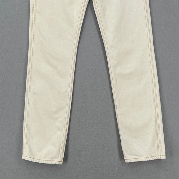 B SIDES Plein Relaxed Straight Jean Womens 27 Tile White Cream Rigid High Rise - Picture 12 of 16
